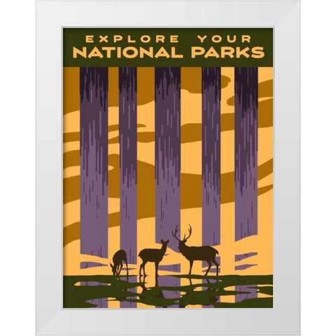 American Wayfarer II White Modern Wood Framed Art Print by Green, Jacob