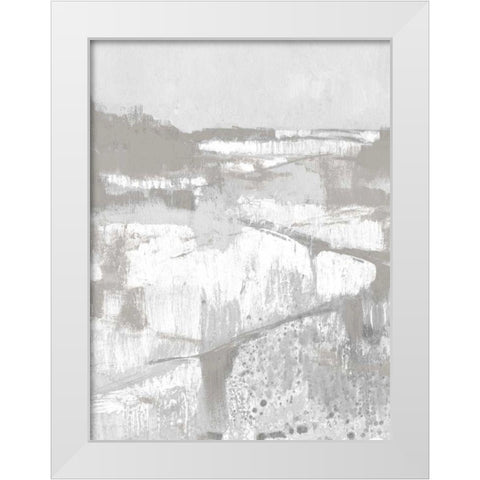 Neutral Fields II White Modern Wood Framed Art Print by Goldberger, Jennifer