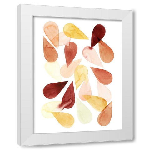 Falling Petals I White Modern Wood Framed Art Print by Popp, Grace