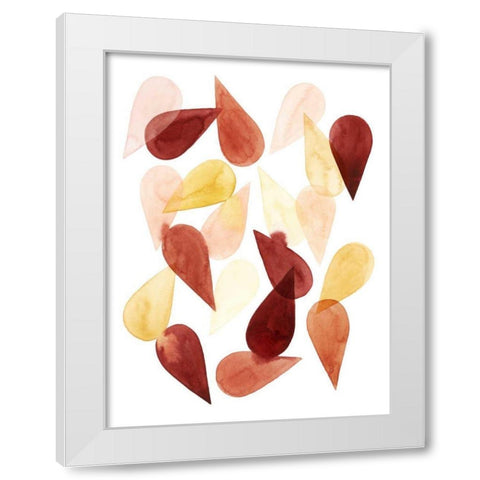 Falling Petals II White Modern Wood Framed Art Print by Popp, Grace