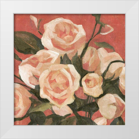 Rose Tangle II White Modern Wood Framed Art Print by Caroline, Emma