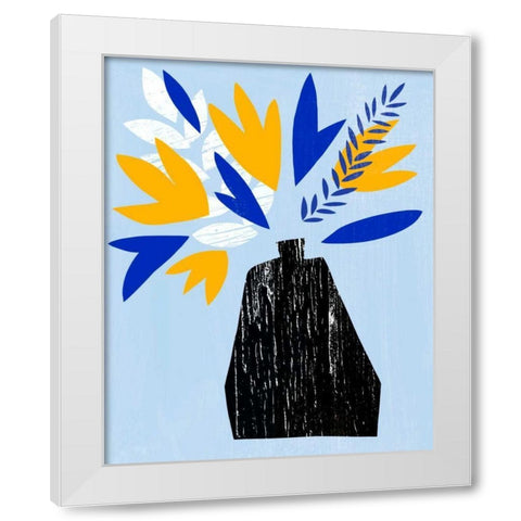 Ruffled Vase II White Modern Wood Framed Art Print by Warren, Annie