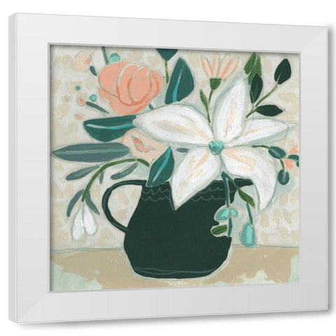 Terre Verte Garden II White Modern Wood Framed Art Print by Vess, June Erica