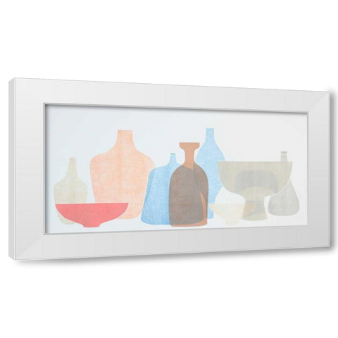 Sweet Pottery Shapes II White Modern Wood Framed Art Print by Delamater, Rob