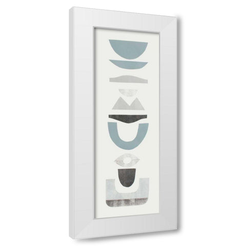 Neutral Totems II White Modern Wood Framed Art Print by Delamater, Rob