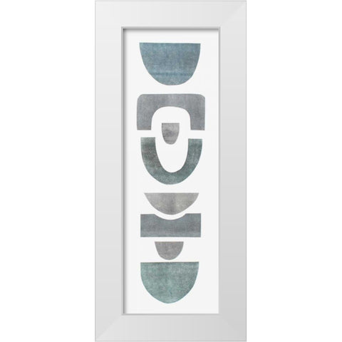 Neutral Totems VIII White Modern Wood Framed Art Print by Delamater, Rob