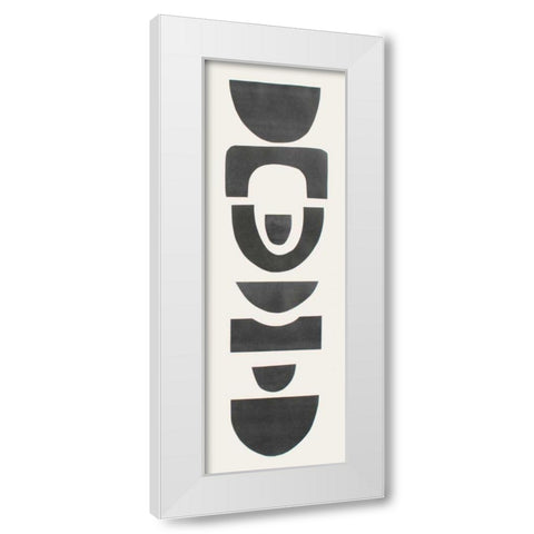 Neutral Totems X White Modern Wood Framed Art Print by Delamater, Rob