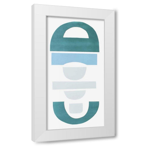 Primary Tribal Shapes III White Modern Wood Framed Art Print by Delamater, Rob
