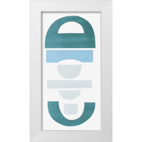 Primary Tribal Shapes III White Modern Wood Framed Art Print by Delamater, Rob