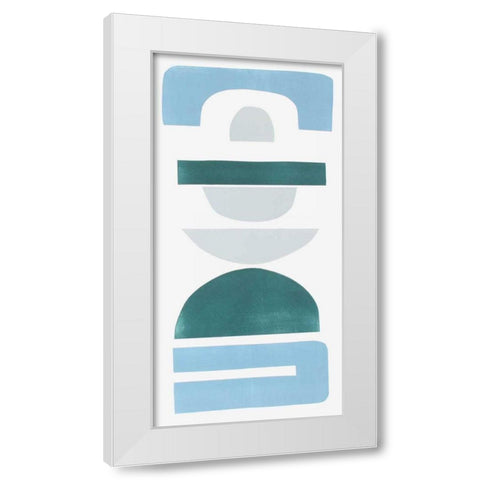 Primary Tribal Shapes IV White Modern Wood Framed Art Print by Delamater, Rob