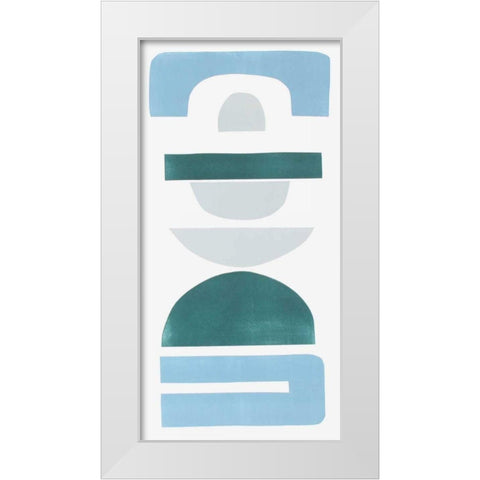 Primary Tribal Shapes IV White Modern Wood Framed Art Print by Delamater, Rob