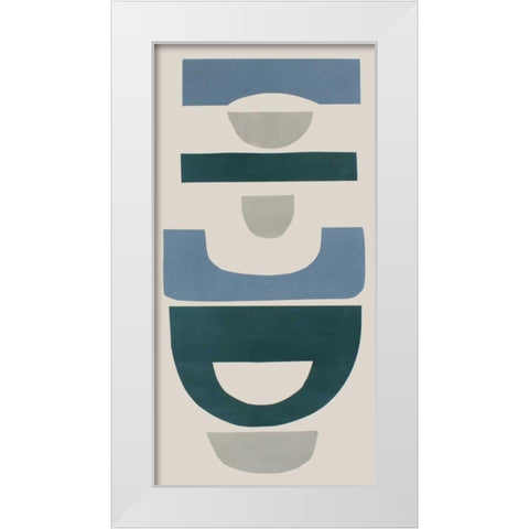 Primary Tribal Shapes X White Modern Wood Framed Art Print by Delamater, Rob