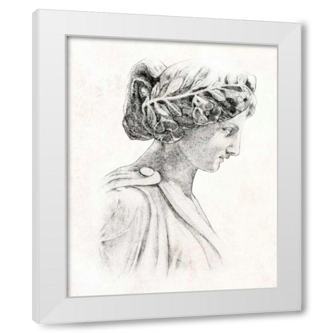 Greek Statue I White Modern Wood Framed Art Print by Warren, Annie