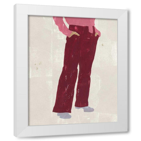 Alley Pose I White Modern Wood Framed Art Print by Wang, Melissa