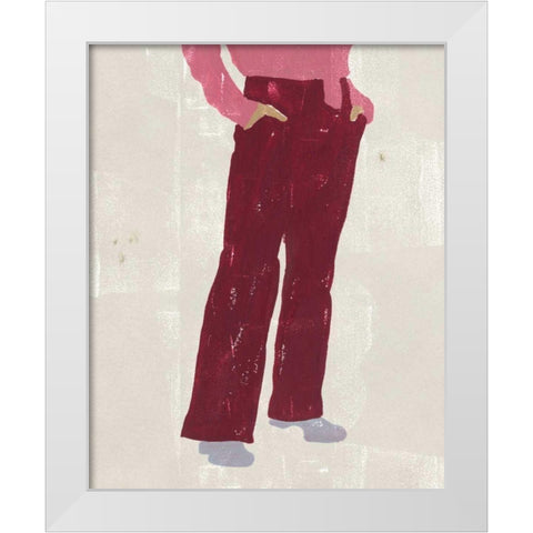 Alley Pose I White Modern Wood Framed Art Print by Wang, Melissa