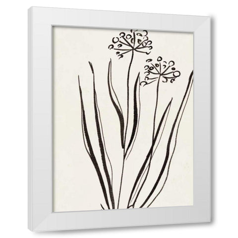 Swaying I White Modern Wood Framed Art Print by Wang, Melissa