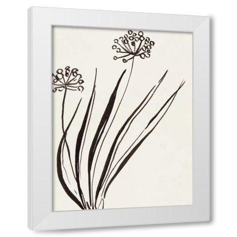 Swaying II White Modern Wood Framed Art Print by Wang, Melissa