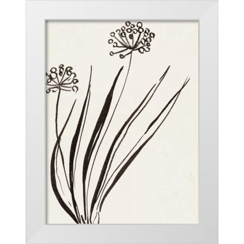 Swaying II White Modern Wood Framed Art Print by Wang, Melissa