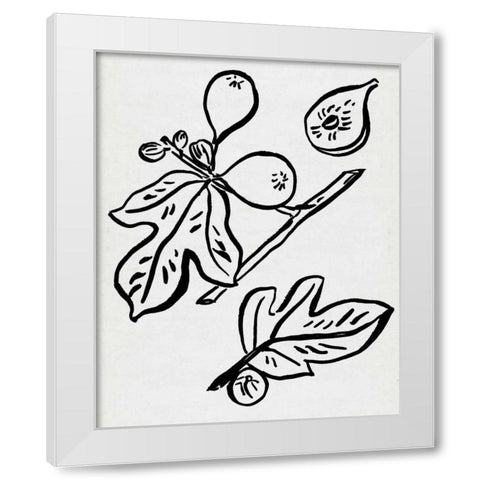 Fig Season I White Modern Wood Framed Art Print by Wang, Melissa