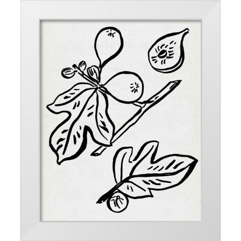 Fig Season I White Modern Wood Framed Art Print by Wang, Melissa