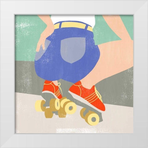 Derby Dames II White Modern Wood Framed Art Print by Popp, Grace