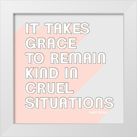 Be Kind I White Modern Wood Framed Art Print by Popp, Grace