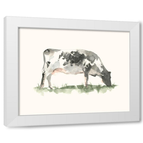 Grazing Farm Animal I White Modern Wood Framed Art Print by Harper, Ethan