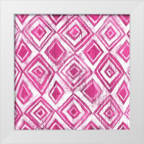 Eclectic Textile I White Modern Wood Framed Art Print by Vess, June Erica