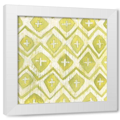 Eclectic Textile II White Modern Wood Framed Art Print by Vess, June Erica