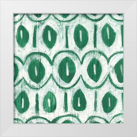 Eclectic Textile III White Modern Wood Framed Art Print by Vess, June Erica