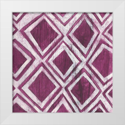 Eclectic Textile VI White Modern Wood Framed Art Print by Vess, June Erica