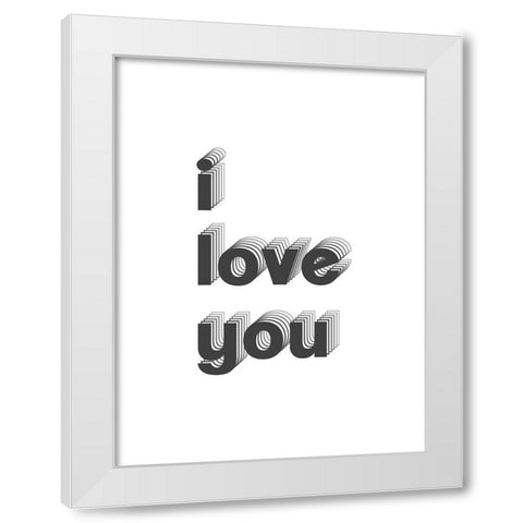 U + Me I White Modern Wood Framed Art Print by Popp, Grace
