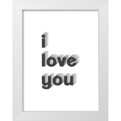 U + Me I White Modern Wood Framed Art Print by Popp, Grace