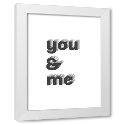 U + Me II White Modern Wood Framed Art Print by Popp, Grace