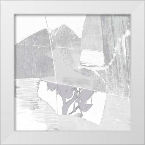 Composition Neutral II White Modern Wood Framed Art Print by Goldberger, Jennifer