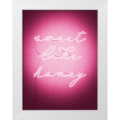 Sweet Neon II White Modern Wood Framed Art Print by Popp, Grace