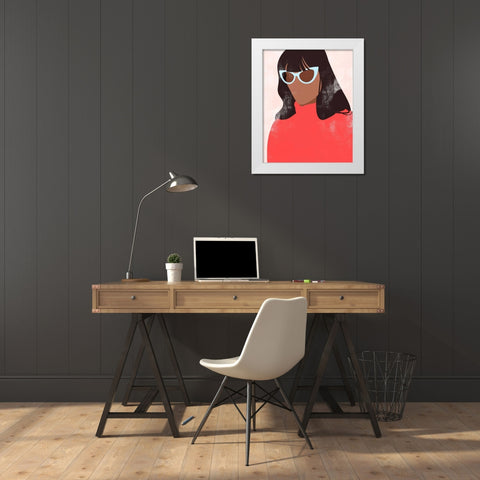 Shades I White Modern Wood Framed Art Print by Popp, Grace