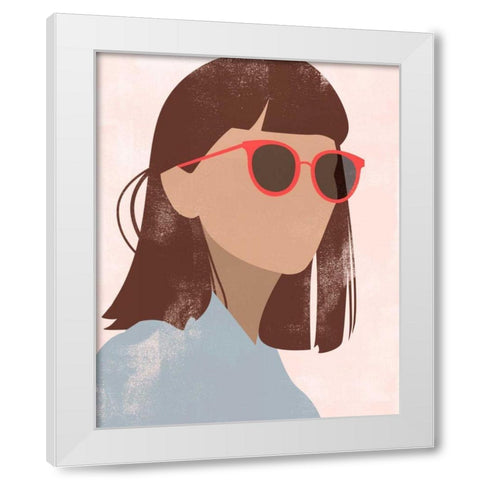 Shades II White Modern Wood Framed Art Print by Popp, Grace