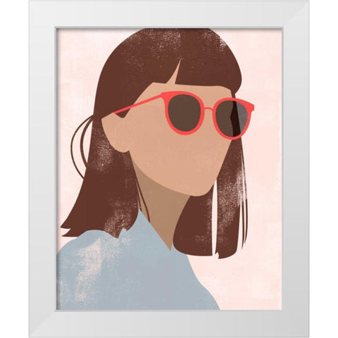 Shades II White Modern Wood Framed Art Print by Popp, Grace