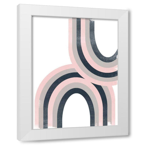 Arc Moderne I White Modern Wood Framed Art Print by Vess, June Erica