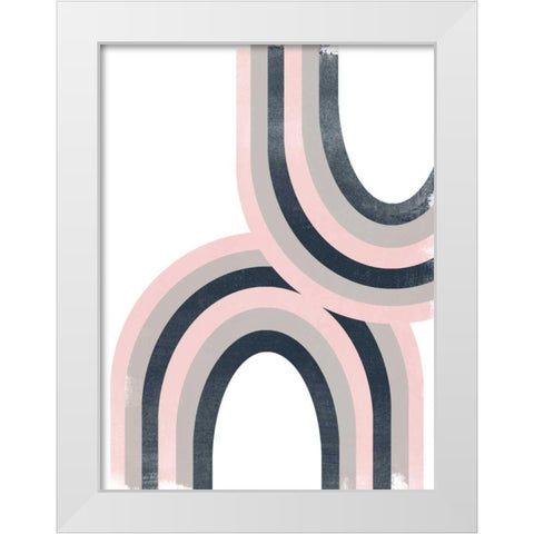 Arc Moderne I White Modern Wood Framed Art Print by Vess, June Erica