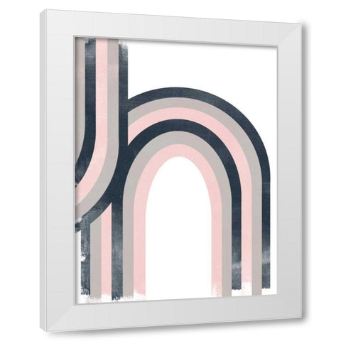 Arc Moderne II White Modern Wood Framed Art Print by Vess, June Erica