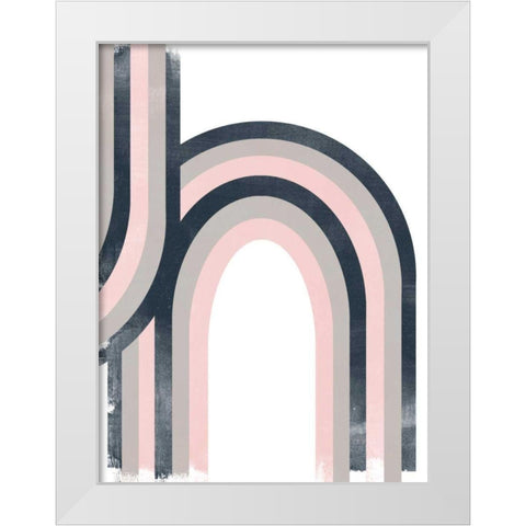 Arc Moderne II White Modern Wood Framed Art Print by Vess, June Erica