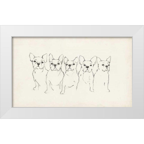 Snuggle Squad I White Modern Wood Framed Art Print by Harper, Ethan