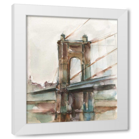 Bridge at Sunset I White Modern Wood Framed Art Print by Harper, Ethan