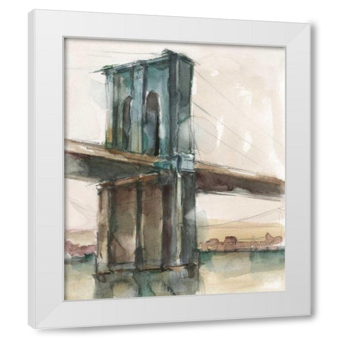 Bridge at Sunset II White Modern Wood Framed Art Print by Harper, Ethan
