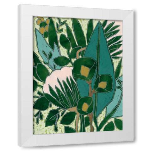 Bottle Glass Garden I White Modern Wood Framed Art Print by Vess, June Erica