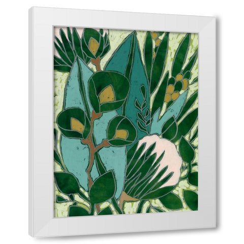 Bottle Glass Garden II White Modern Wood Framed Art Print by Vess, June Erica