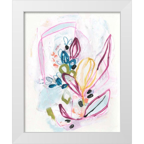 Garden Allusion I White Modern Wood Framed Art Print by Vess, June Erica