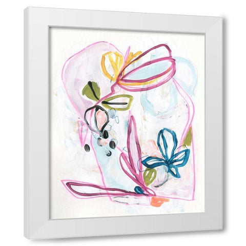 Garden Allusion II White Modern Wood Framed Art Print by Vess, June Erica